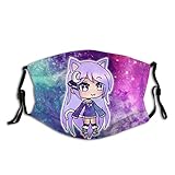 Girls Face Ma-S-K Gacha Life Mouth Cover with Filter Customized Kids Facial Covering Balaclavas