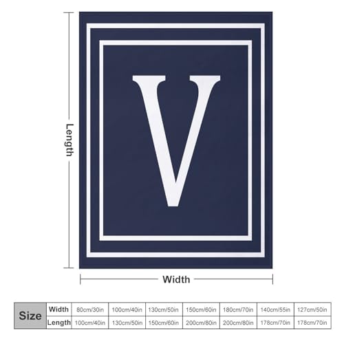 Couverture en peluche monogramme V le cadeau personnalisé pour petits et grands