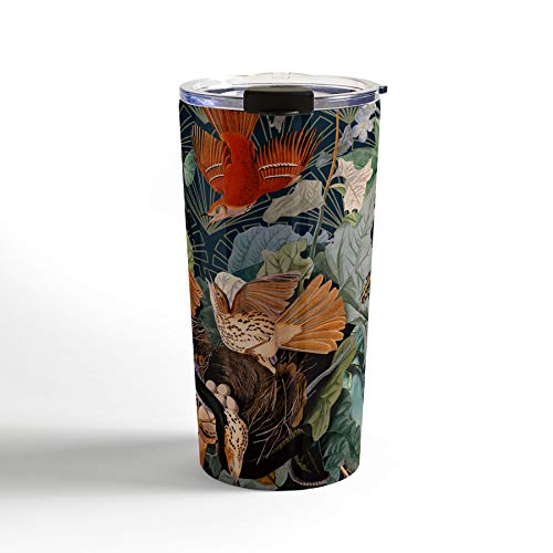 Society6 Burcu Korkmazyurek Birds and Snakes Travel Mug, 20oz, Multi