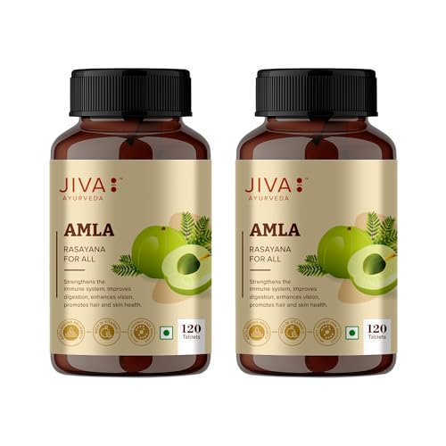 Jiva Amla Tablets 500mg 240 Tablets | 100% Herbs Used, Rich In Vitamin C | Rich In Antioxidants | Im...