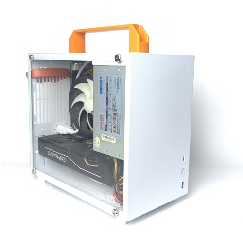 SharGwa PC K77s Matx Case Small Compact Mini Tower Gaming PC Case Supports 28cm GPU 120 Water Cooling and ATX/SFX Power Supply (with Transparent Tempered Glass Side Panel)