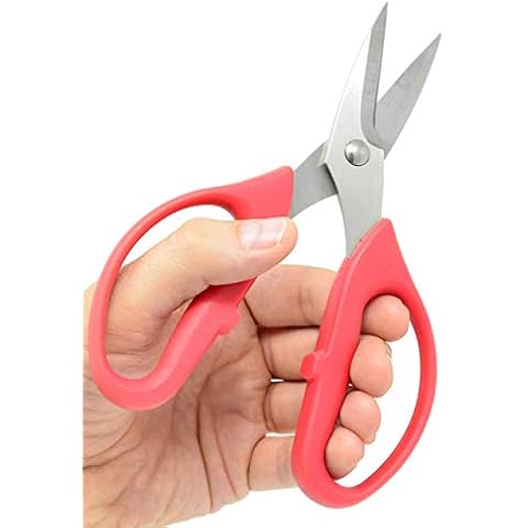 Leather Scissors. Small, Sharp Stainless Steel Durable Blades - Effortless Cutting - Large Comfortable Shears for Crafting, Sewing, Clay Bead Kit, Tailor, Belts, Fabric, Cotton, Cloth, Office, Home Cover
