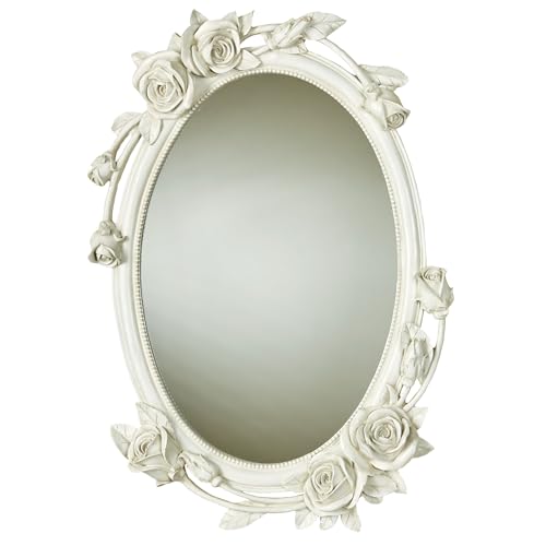 Touch of Class Rose Melody Antique White Wall Mirror