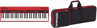 Roland Go-61K Keys Music Creation Keyboard with A Wireless Smartphone Connection, Red & CB-GO61KP Carrying Bag for 61-note GO-Series Keyboards: GO:PIANO, CB-GO61KP