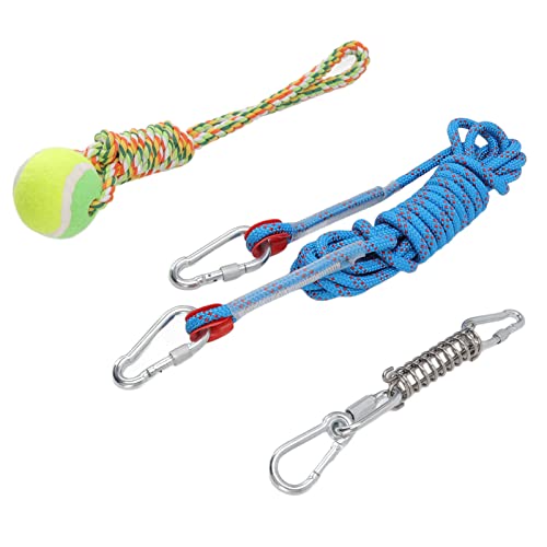 Jouets en Corde pour Chien avec Poteau à Ressort spring pole dog rope toys Amusant et Facile à Installer, Jouet pour Chien en Corde à Suspendre pour Touwen