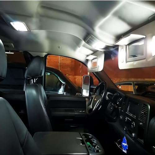 Kit de 12 luces LED interiores Blanco 6000K para Chevy Silverado miniatura 5