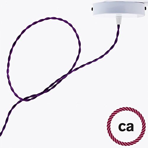 CA Creative Cables Violet Rayon Covered Twisted Electric Cable 2x18 AWG - TM14 - by The Foot, 2 x 18 AWG