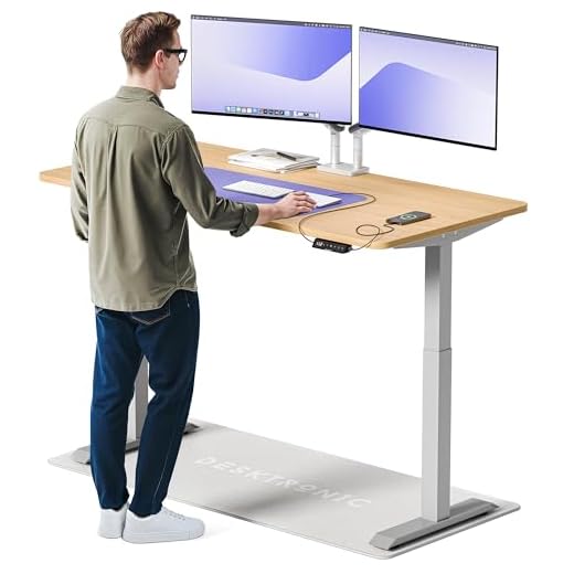 Desktronic Homeone Höhenverstellbarer Schreibtisch 160 × 80 cm – Elektrischer Schreibtisch Mit Zwei Elektrischen Motoren, Touchscreen-Steuerung Und Integrierten USB-a- Und USB-c-ladeanschlüssen