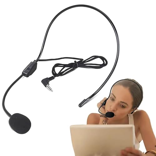 Techking 15 Years Warranty Versatile Headset Microphone with 3.5mm Jack – 30M Coverage, Crisp Sound, All-Day Comfort – Great for Outdoor Use, Presentations & Video Lectures