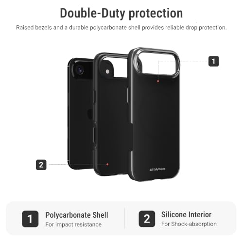 Image of DailyObjects Enamel Bumper MagSafe Case for iPhone Air Compatible with Mag-Safe Wireless Charging | Black Hybrid Magnetic Back Cover