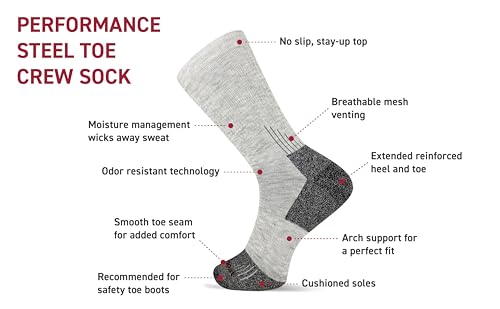 Wolverine Men's Steel Toe Cotton Crew4