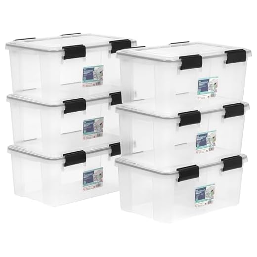 IRIS USA WeatherPro Storage Bins 6 Pack