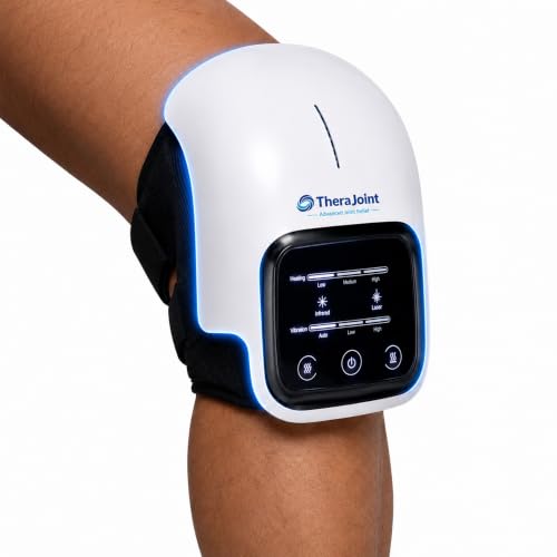 Image of Thera Joint Knee Massager for Joint Pain Relief, Heat Vibration Red Light & TENS Pads Included, 9-Level Precision, Rechargeable, Arthritis Sports Injury - Men Women Elderly (Pro)