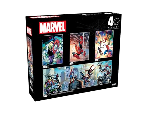 Buffalo Games - Marvel - 4 X 1 Multipack - Spider-Man - Multi-Piece Jigsaw Puzzles for Adults - Challenging Puzzle Perfect for Game Nights - Finished...