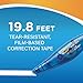 BIC Wite-Out Brand Exact Liner Correction Tape, 19.8 Feet, 4-Count Pack of white Correction Tape, Fast, Clean and Easy to Use Tear-Resistant Tape Office or School Supplies