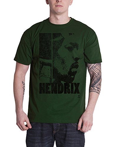 Jimi Hendrix T Shirt Let Me Live Nouveau Officiel Homme Khaki Vert - Les Beatles, Paul McCartney, John Lennon, RIngo Starr, George Harrison Jimi Hendrix T Shirt Let Me Live Nouveau Officiel Homme Khaki Vert