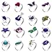 SUMERSHA 16Pcs Mood Rings for Kids Adjustable Color Changing Mood Rings for Women Girls Boys Birthday Party Favor Rings Halloween Costume Props