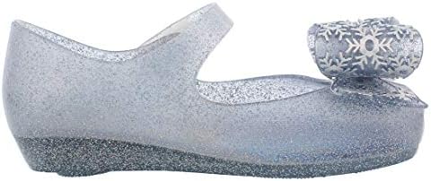 mini melissa Ultragirl Frozen Bow Flats Baby Girls Shoes Size 5, Color: Silver Glitter | Image 2