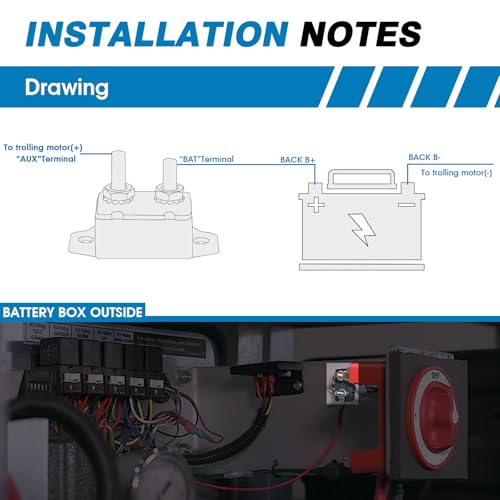 Image of GLOSO E518 Stud Type Circuit Breakers, Lengthwise Bracket, Auto Reset (T1) - 1 Pack (25A)