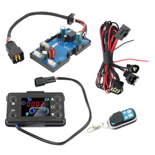Standheizung Controller, 3KW/5KW/8KW 12V/24V Auto Platinen Heizung LCD Monitor Dieselheizung Hauptplatine Autoheizungsregler Wagenheizung Parkheizung Diesel mit Fernbedienung
