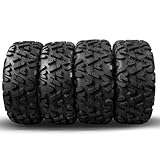 NORTHWHEEL 25x8-12 & 25x10-12 ATV/UTV All Terrain Tires - 25x8x12 Front 25x10x12 Rear Off-Road Quad Tires for Mud Sand Trail Hunting, 6PR, Tubeless, Set of 4