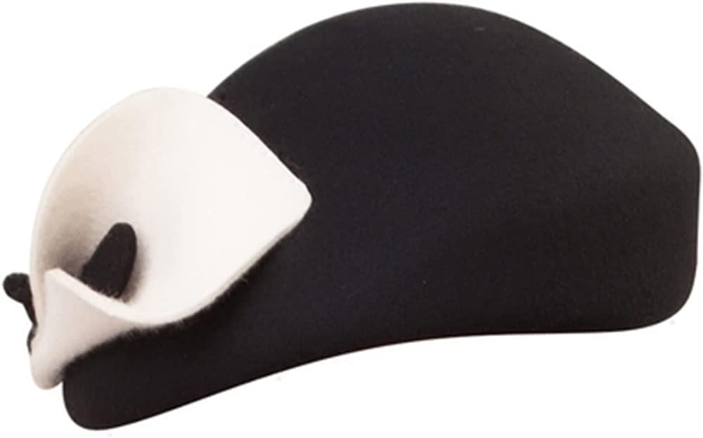 HIMESPORT Wool Felt Feather Fascinator Hats for Women Ladies Church Cocktail Tea Party Dress Pillbox Hat