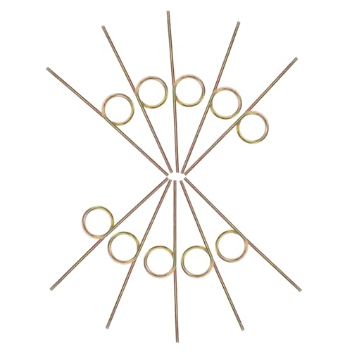 SOLUSTRE 10pcs Spring Accessories Hanging Trash Can Garbage Bucket Torsional Spring Dust Bin Trash Can Lid Torsional Spring Springs Compost Bin Key Trash Bin Kitchen Bin Color Zinc Plating