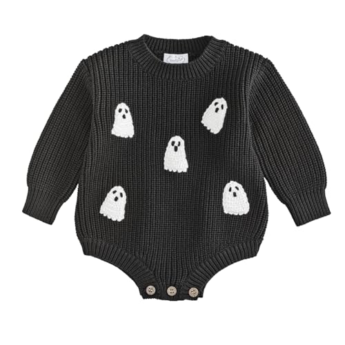 Mud Pie Kids Baby Boy Halloween Ghost Sweater Bubble
