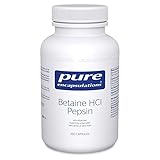 Pure Encapsulations Betaine HCl Pepsin - Digestive Enzymes Supplement for Digestion Aid & Support, Stomach Acid & Nutrient Absorption* - With Betaine HCl Pepsin - 250 Capsules