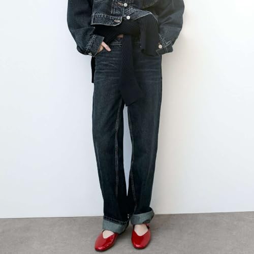 Women's Patent Leather Elegant Ballet Flats Comfortable Round Toe Adjustable Buckle Strap Flat Non-Slip Mary Jane Shoes Suitable for Dancing Walking 5