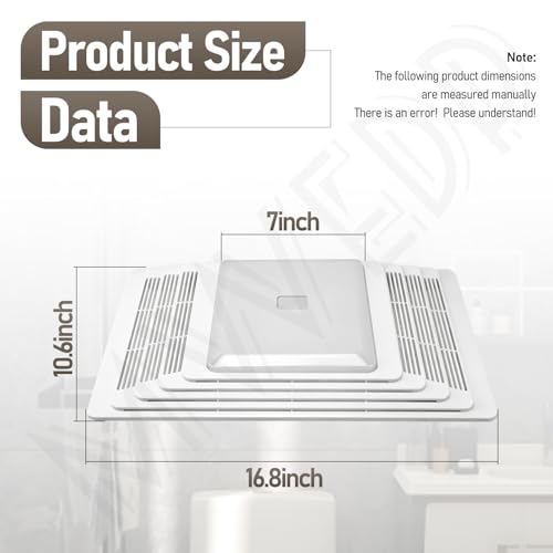 S97013662 Bathroom Fan Cover Grille and Lens Assembly Kit for Broan Nutone Exhaust Fan Cover 655, 656, 657, 659, 695, 696, HFL695 Bathroom Fan Cover, Replaces 97013662 by MWEDP - Image 2