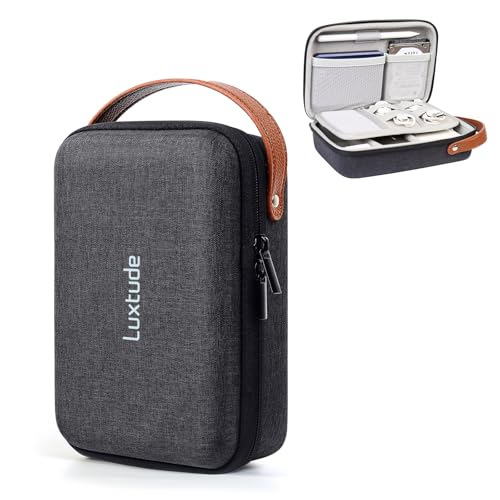 Luxtude Electronic Organizer Travel Case, Portable Tech Organizers, Hard Shell Zipper Case for Electronics, Travel Essentials, Black (External Size 8.5 x 5.9 x 2.5 Inch)