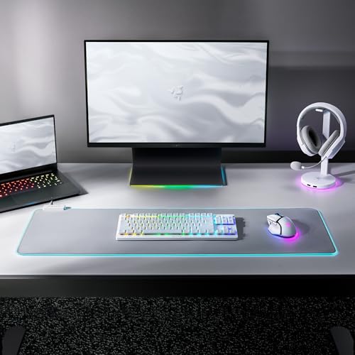 Razer DeathStalker V2 Pro Tenkeyless (Switches Rouges) - Clavier Gamer Optique sans-Fil à Profil Bas (Switches Optiques Linéaires et Silencieux, sans-Fil HyperSpeed, Bluetooth) Clavier US | Blanc