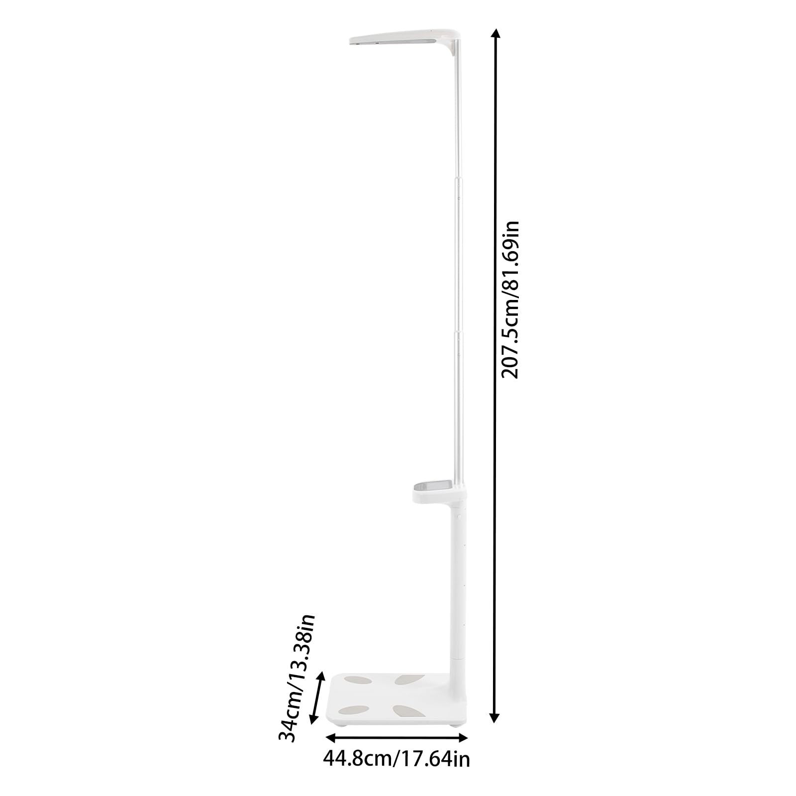 Professional Digital Physicians Scale, 440lbs/200kg Capacity Height and Body Fat Analyzer Digital Medical Scale, Medical Scale 80-190CM Height Scale Range, BMI Body Fat Measurement Device