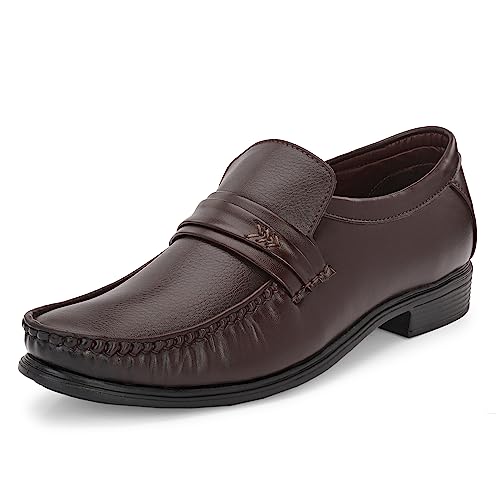 Image of Centrino Men's Moccasin Formal Shoe |Stylish & Comfortable Slip-On Shoes for Casual |Premium Slip-On Loafers | Leather Comfort Moccasin Every day wear |Versatile, Durable & Fashionable Footwear (6433)