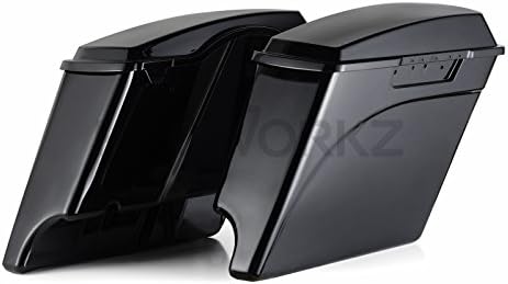 Stretch Saddlebags HOGWORKZ 4" Vivid Black Extended '94-'13 Harley-Davidson Touring