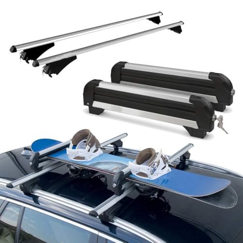 Barres de toit Kia Sorento profilé alu aérodynamique et porte-skis antivol Tiger XL