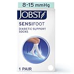 JOBST SensiFoot Diabetic Compression Socks for Men and Women 8-15 mmHg with Seamless Toe and Moisture Management - Extra Padding in Toe, Foot, and Heel Area - Knee High - Closed Toe - White, Large - Image 2