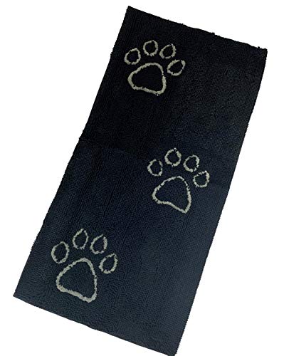 Dog Gone Smart Dirty Dog Microfiber Doormat, Super Absorbent, Machine Washable with Non-Slip Backing, XL, Black Hue - Thumbnail 2