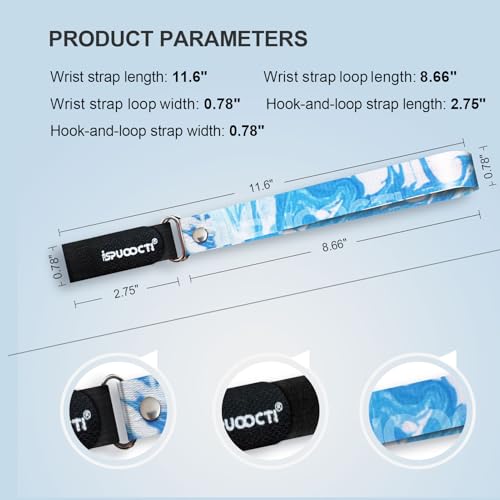 ispuoocti 2 Pack Cane Wrist Straps Universal Adjustable Wrist Strap for Canes Trekking Poles, Non-Slip Breathable Walking Stick Accessories for Seniors/Hiking to Wear Comfortably All Day