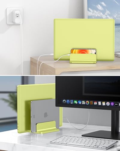 Support vertical ordinateur portable OMOTON double pour bureau