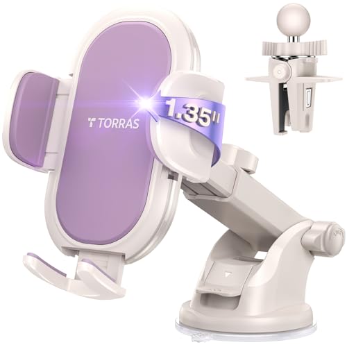 TORRAS [Lady First Car Phone Holder Mount for Women, Dashboard Windshield Air Vent Mounting, Ideal Gift for Wife, Friends, Mother, Daughter, for All Cell Phone, iPhone