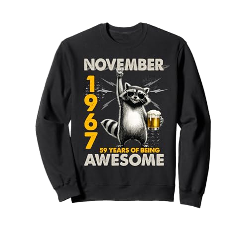 59th Birthday Raccoon November 1967 Vintage 59 Years Old �g���[�i�[