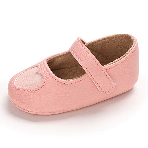 Image of MK MATT KEELY Baby Girl Shiny Mary Jane Lovely Baby Sandals Soft Sole Toddler Shoes First Walkers Crib Shoes