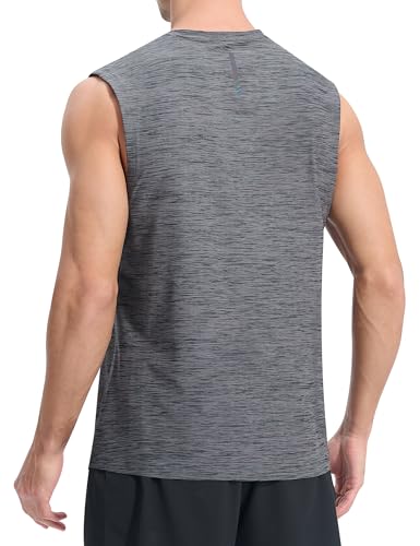 Image of EZRUN Men's Workout Sleeveless Shirts Quick Dry Muscle Swim Shirt Gym Fitness Running Beach Tank Tops