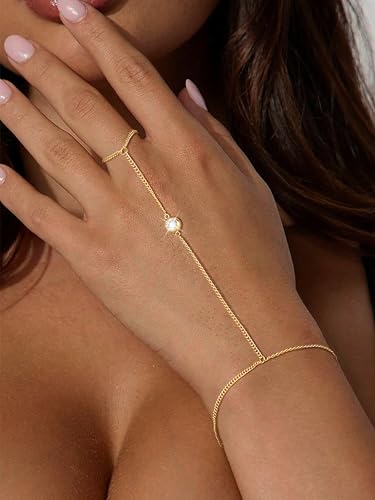 Bracelet for Women - Dainty Stack Bracelets Trendy Adjustable 14K Gold Plated Thin Paperclip Bead Box Satellite Figaro Cuban Link Chain Bracelet Set for Women Waterproof Jewelry Gift