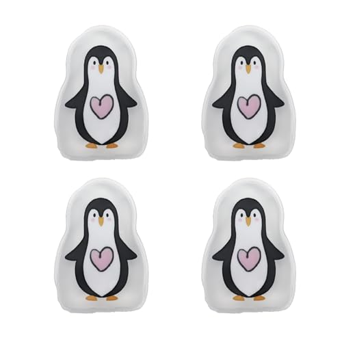 Click Hand Warmers, Snap Click Heat Packs, Hand Warmer Boil Click Hot Pocket Hand Warmer, Quick Warming Cartoon Gel Heat Packs for Outdoor Activities, Travel and Family (4 Penguin, Small)
