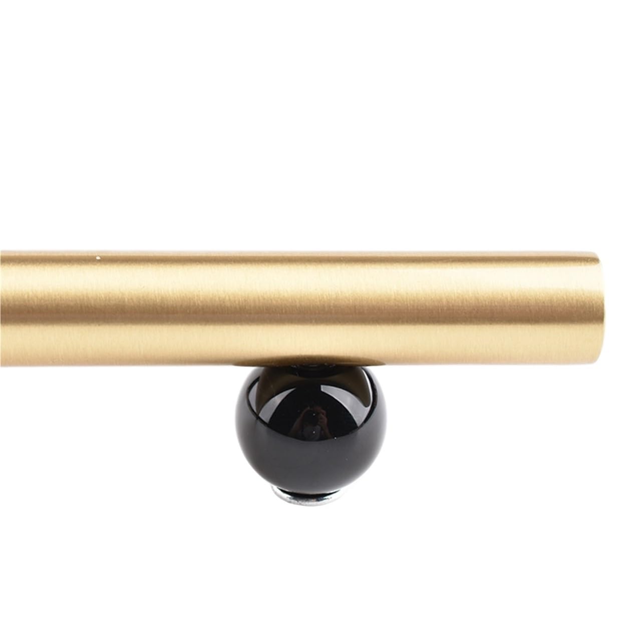Ryqzhhy Black Cabinet Handle Solid Brass Agate Stone Cabinet Handle Drawer Knobs Gold Lengthening Kitchen Closet Cupboard Hardware(,Hole To Hole 256Mm)