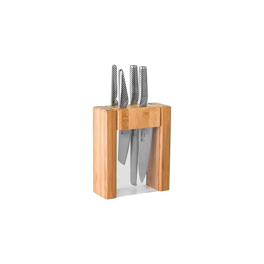 Global-Teikoku-5-Piece-Stainless-Steel-Knife-Block-Set Global Teikoku 5 Piece Knife Block Set