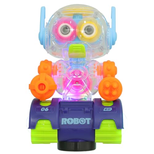 DECHOUS Robot Toy Boys and Girls Electric Robot Creative Toy for Boys Lightweight Portable Random